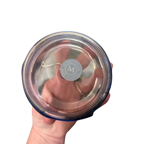 Mariposa Applique Blue Double Old-Fashioned Cocktail Glasses Set Of 2 - Picture 8 of 10